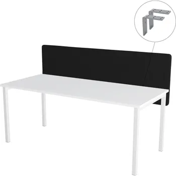 Psací stůl Paraván na stůl černý OFYS (140x65 cm) Pevné přišroubování - šedá barva