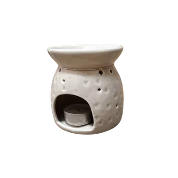 Aroma lampa Aromalampa se vzorem srdíček - hnědobéžová