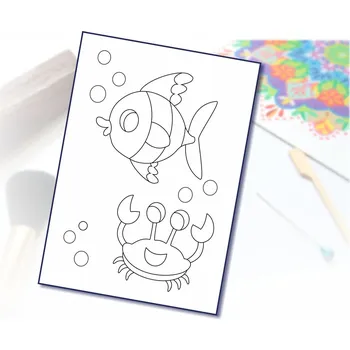 Radost v písku Šablona na pískování krab s rybkou A6