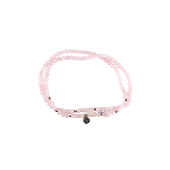 Náhrdelník Mala šňůra s Buddhou - Růženín s Ametystem