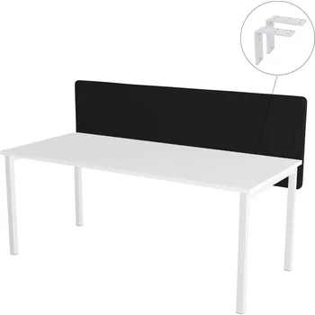 Psací stůl Paraván na stůl černý OFYS (160x65 cm) Pevné přišroubování - bílá barva