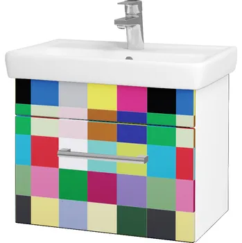 Koupelnový nábytek Dřevojas Koupelnová skříňka SOLO SZZ 55 - N01 Bílá lesk / Úchytka T03 / IND Individual