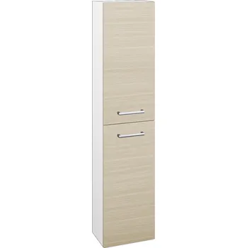 Koupelnový nábytek Dřevojas Vysoká skříň DOOR SV1D2 35 - N01 Bílá lesk / Úchytka T03 / D04 Dub / Pravé