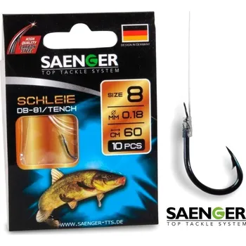 Navázané háčky na líny Saenger Schleie DB-81 velikost: 10