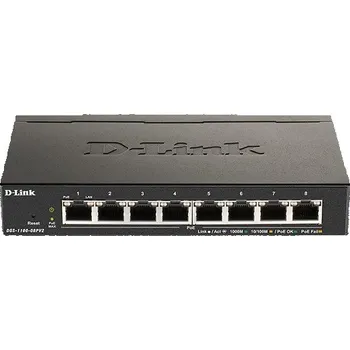 Počítačové příslušenství D-Link DGS-1100-08PV2 8-Port PoE Gigabit Smart Managed Switch- 8-Port 1000BaseTX Auto-Negotiating 10/100/1000Mbps Switch DGS-1100-08PV2/E