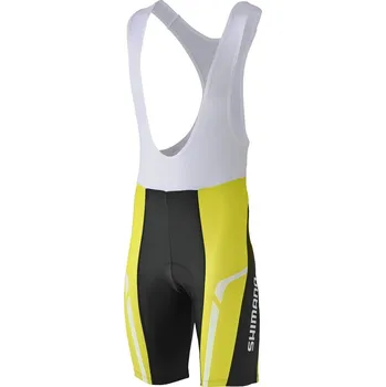 Cyklistické kalhoty SHIMANO PRINT kraťasy s laclem,LIME žlutá L