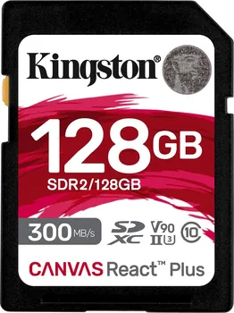 Paměťová karta Kingston Canvas React Plus SDXC 128 GB UHS-II U3 V90