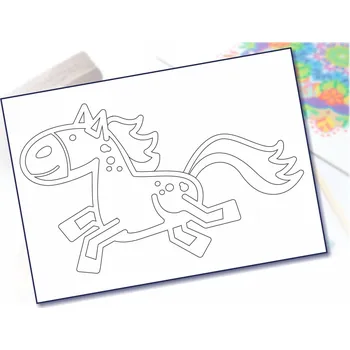 Radost v písku Šablona na pískování koníček Varianta: A5 (148 x 210 mm)