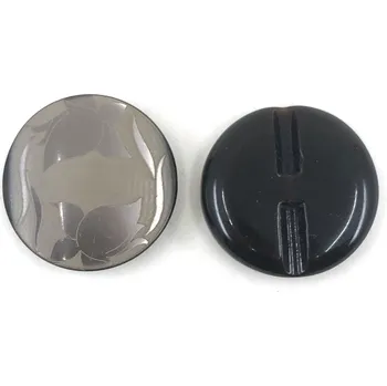 Knoflík GOM93, Knoflík, 38mm, latté hnědá, květy, 1ks