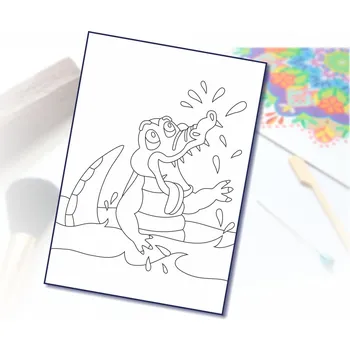 Radost v písku Šablona na pískování krokodýl se koupe Varianta: A5 (148 x 210 mm)