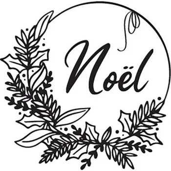 Dětské razítko Dřevěné razítko Aladine, kulaté, 3 cm – Noël