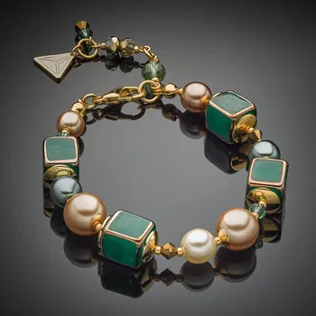 Náramek Lampglas Náramek Lake Fairy z perel Lampglas