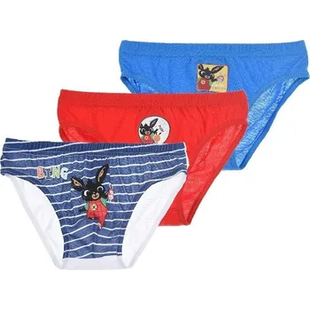 Trojbalení chlapeckých slipů Bing Bunny - modrá-červená-modrá Velikost: 110/116