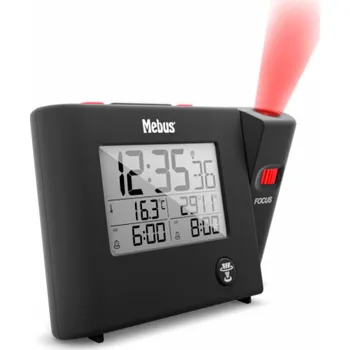 Budík Mebus 25795 Radio controlled Alarm Clock with Projection