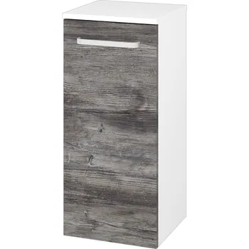 Koupelnový nábytek Dřevojas Nízká skříňka DOS SND 35 - N01 Bílá lesk / Úchytka T01 / D10 Borovice Jackson / Pravé