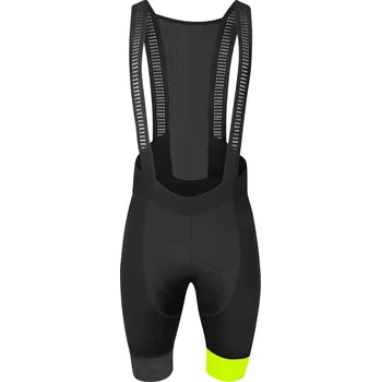 Cyklistické kalhoty FORCE kraťasy F FASHION,se šráky a vložkou,črn-fluo 3XL