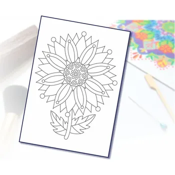Radost v písku Šablona na pískování mandalový květ Varianta: A5 (148 x 210 mm)