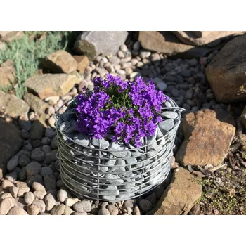 Květináč Květník - gabion - ovál Velikost: L, Tvar: oval