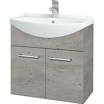Koupelnový nábytek Dřevojas Koupelnová skříňka TAKE IT SZD2 65 - D01 Beton / Úchytka T03 / D01 Beton