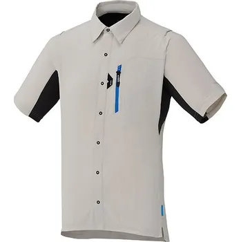 Pánská košile SHIMANO Button Up košile, light šedá, L