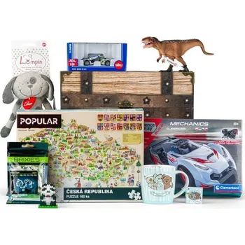 Dřevěná hračka Truhla plná hraček „Oscar“