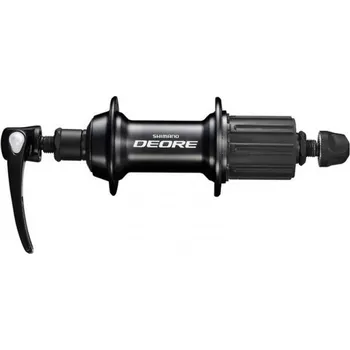 Náboj kola SHIMANO nába zadní DEORE FH-T610 pro ráfkovou brzdu 8/9/10 rychl 36 děr RU: 173 mm černá