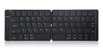 Klávesnice MC Saite Bezdrátová skládací klávesnice s koženým pouzdrem pro chytrý telefon/tablet černá