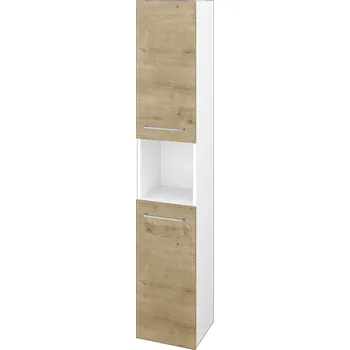 Koupelnový nábytek Dřevojas Vysoká skříň DOS SVD2O 35 - N01 Bílá lesk / Úchytka T04 / D09 Arlington / Pravé
