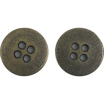 Knoflík GOM39, Knoflík, 15mm, starozlatá, vzor: decentní mřížka, 1ks