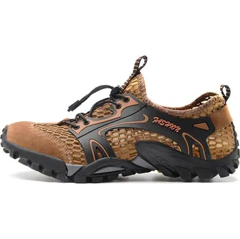 Pánské tenisky Turistické tenisky trekové pánské boty na hory Barva: Hnědá, Velikost: 48