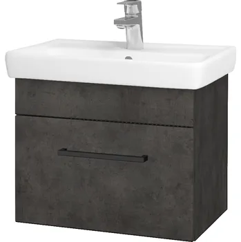 Koupelnový nábytek Dřevojas Koupelnová skříňka SOLO SZZ 55 - D16 Beton tmavý / Úchytka T06 / D16 Beton tmavý