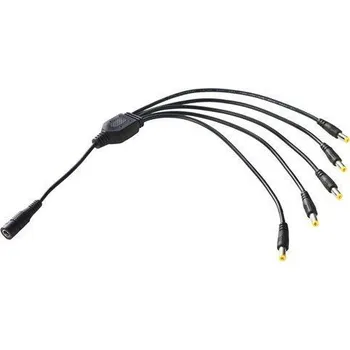 Síťový kabel DC rozbočovač s 5 výstupy