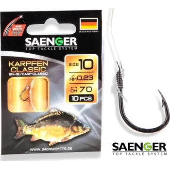Rybářský háček Navázané háčky na kapry Saenger Karpfen Classic BN-16 velikost: 2