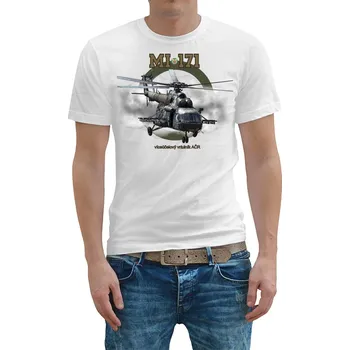 Pánské oblečení STRIKER Tričko vrtulník MI-171 Barva: Bílá, Velikost: XXL