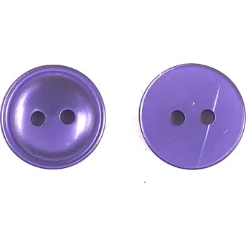 Knoflík GOM20, Knoflík, 15mm, perleťově fialový, 1ks