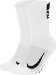 Vysoké funkční ponožky Nike MULTIPLIER CREW (2 PAIRS) bílé SX7557-100 - L | UK 7 | US 9,5