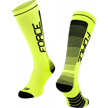 Pánské ponožky FORCE ponožky F COMPRESS, fluo-černé XXS-XS/33-35