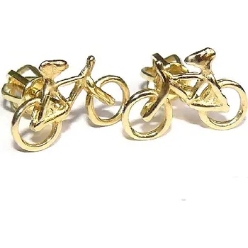 Náušnice Zlaté náušnice kolo- DN18 - žluté i bílé zlato (Náušnice kola na šroubek ve žlutém zlatě)