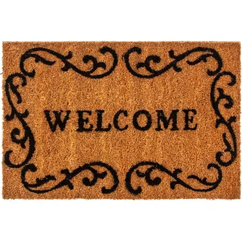Rohožka Home Elements Kokosová rohožka Welcome frame, 40 x 60 cm, béžová