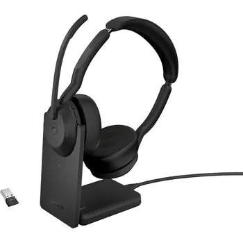 Sluchátka Jabra Evolve2 55/Stereo/ANC/USB/BT-USB/Bezdrát/MS/Stand/Černá
