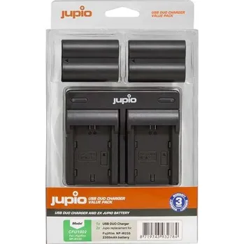 Jupio Kit 2x NP-W235 + USB Dual Charger pro Fujifilm