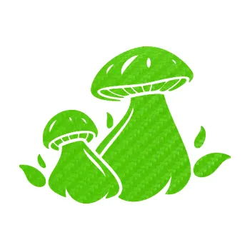 Samolepící dekorace SAMOLEPKA Houby 002 pravá (58 - 3D karbon zelený kawasaki) NA AUTO, NÁLEPKA, FÓLIE, POLEP, TUNING, VLASTNÍ TEXT, TISK, AUTOSAMOLEPKY.cz, POLEPY, OBRÁZEK, LOGO, SAMOLEPKY