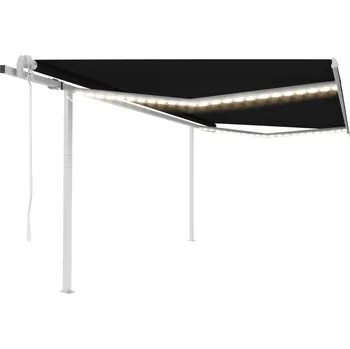 Markýza vidaXL Automatická markýza s LED a senzorem větru 450 x 350 cm
