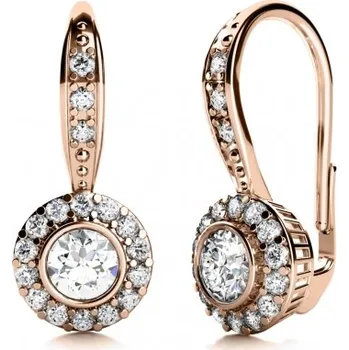 Šperk Couple, Luxusní náušnice Samantha, růžové zlato a zirkony, 585-45-3-5044.4C00.0.00.001.08