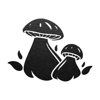 Samolepící dekorace SAMOLEPKA Houby 002 levá (63 - škrábaný kov černý) NA AUTO, NÁLEPKA, FÓLIE, POLEP, TUNING, VLASTNÍ TEXT, TISK, AUTOSAMOLEPKY.cz, POLEPY, OBRÁZEK, LOGO, SAMOLEPKY