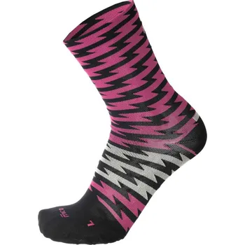 Pánské ponožky Mico Light Weight Extra Dry Bike Crew Nero/Fucsia M (38-40 EU)