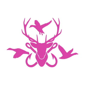 Samolepící dekorace SAMOLEPKA Myslivost 005 levá (16 - růžová) NA AUTO, NÁLEPKA, FÓLIE, POLEP, TUNING, VLASTNÍ TEXT, TISK, AUTOSAMOLEPKY.cz, POLEPY, OBRÁZEK, LOGO, SAMOLEPKY