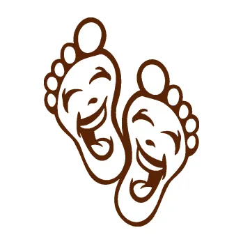 Samolepící dekorace SAMOLEPKA Nožičky 001 pravá s úsměvem (15 - hnědá) NA AUTO, NÁLEPKA, FÓLIE, POLEP, TUNING, VLASTNÍ TEXT, TISK, AUTOSAMOLEPKY.cz, POLEPY, OBRÁZEK, LOGO, SAMOLEPKY