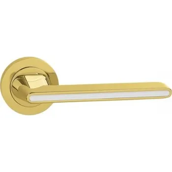 Dveřní kování VPD Klika Tesla Zlatý lesk/Bílá