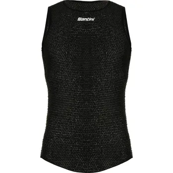 cyklistický dres Santini Alpha bez rukávů M černé M